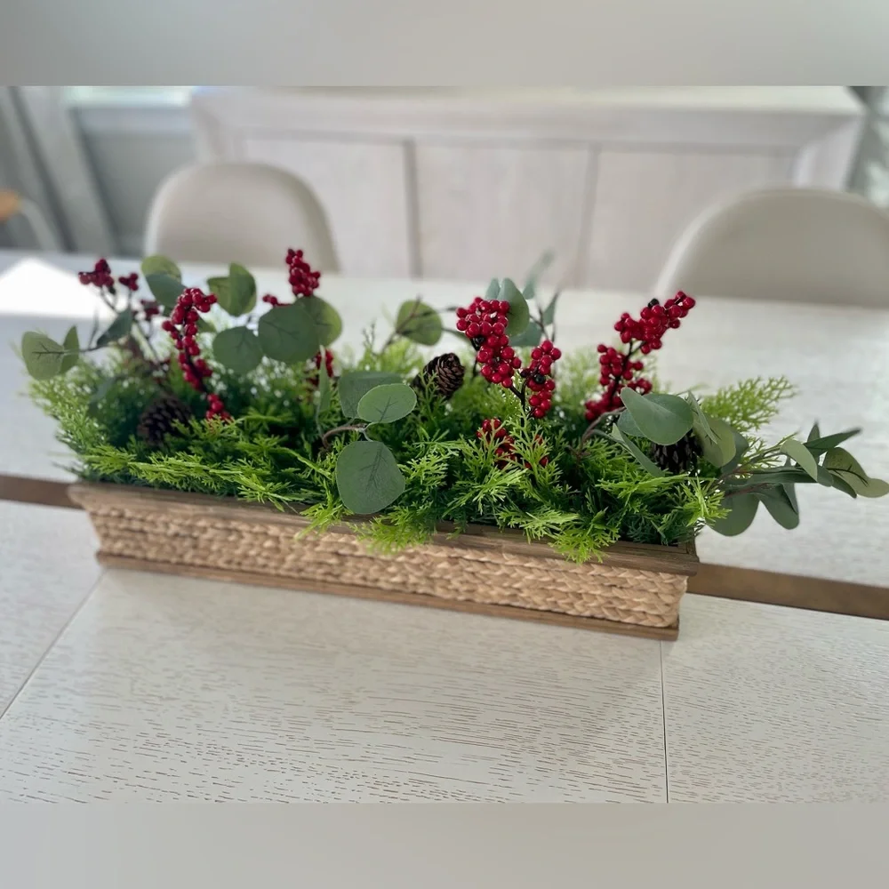 BRAND NEW! Bee & Willow 11-Inch Floral Centerpiece in Green